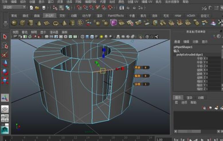 maya软件将多边形缺失补上的操作过程截图