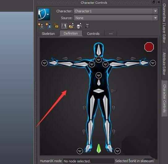 maya设置humanIK骨骼的详细过程截图