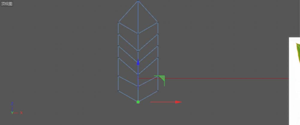 C4D建模一片绿色叶子的操作步骤截图