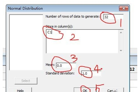 minitab生成正态随机数据的详细工具截图