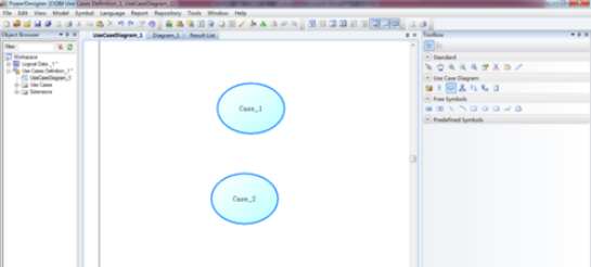 Power Designer创建用例模型的操作过程截图