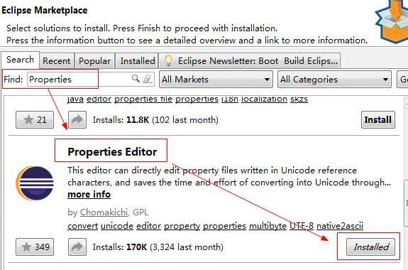 eclipse在线安装PropertiesEditor插件的操作方法截图