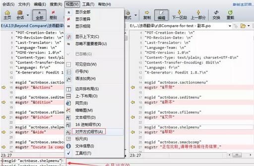 Beyond Compare设置自动换行的简单方法截图