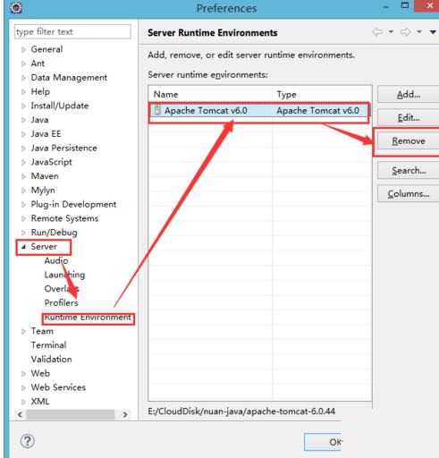 eclipse删除tomcat6.0/7.0/8.0后不能再次添加的解决方法截图