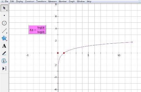 几何画板画对数函数图像的操作方法截图