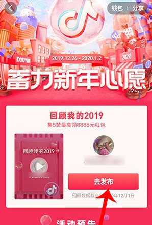 抖音回顾2019发布的详细操作截图