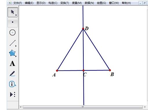 几何画板验证线段垂直平分线定理的详细步骤截图