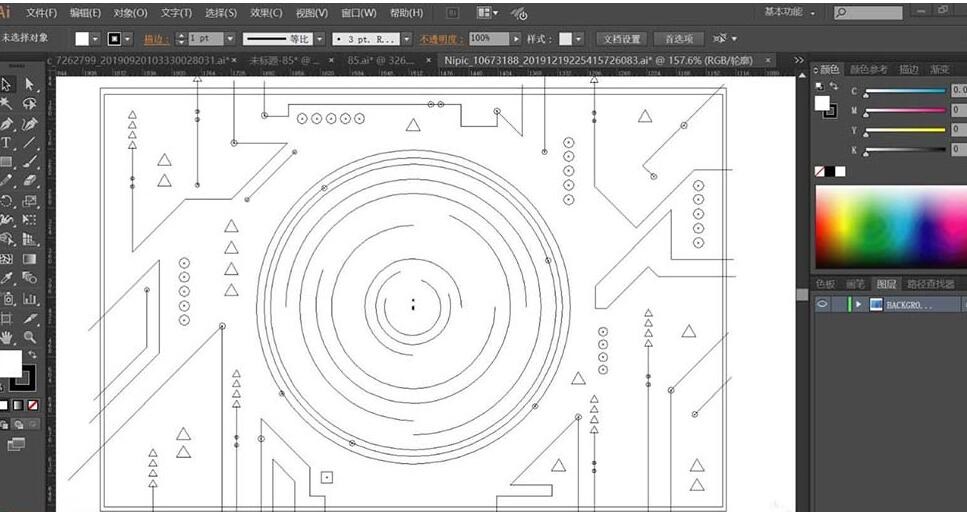 ai制作电子电路矢量背景图的详细方法截图