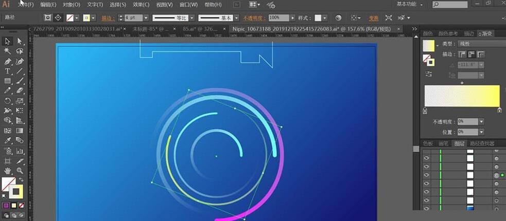 ai制作电子电路矢量背景图的详细方法截图