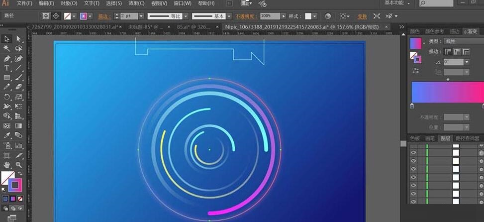 ai制作电子电路矢量背景图的详细方法截图