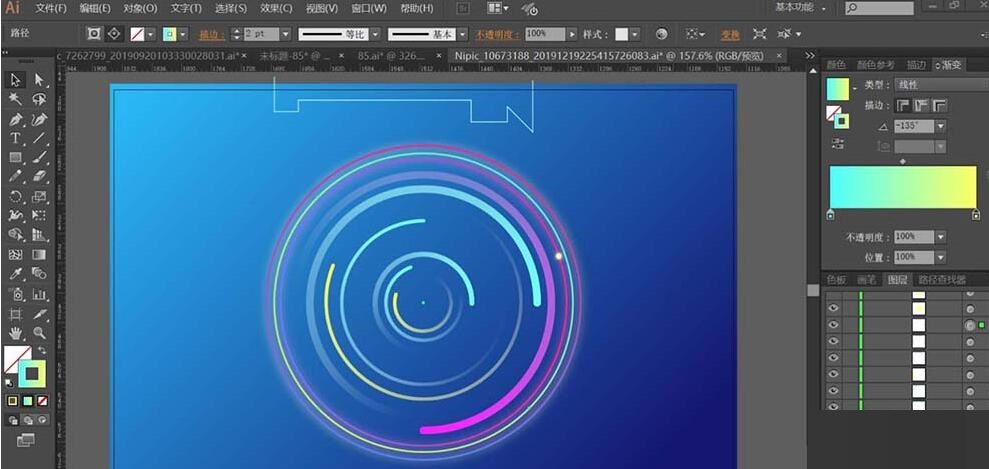 ai制作电子电路矢量背景图的详细方法截图