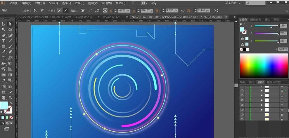 ai制作电子电路矢量背景图的详细方法截图