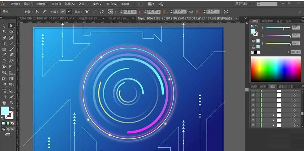 ai制作电子电路矢量背景图的详细方法截图