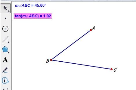几何画板求锐角的正切值的方法教程截图
