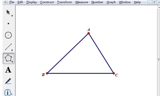 几何画板中使用线段标记三角形的边的图文步骤截图