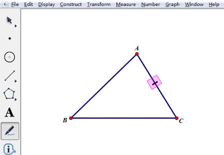 几何画板中使用线段标记三角形的边的图文步骤截图