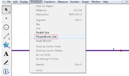 几何画板过一点作已知直线的垂线的详细方法截图