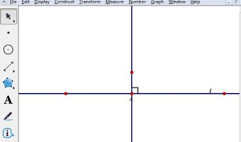 几何画板过一点作已知直线的垂线的详细方法截图