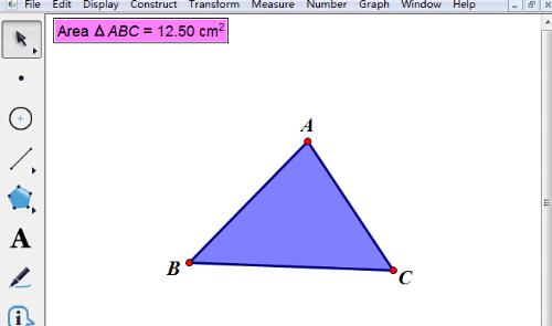 几何画板度量三角形的面积的详细教程截图