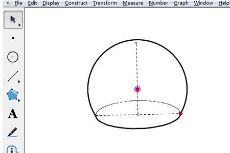 几何画板制作球冠的具体操作内容截图