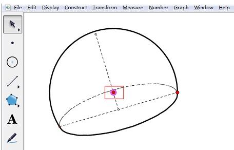 几何画板制作球冠的具体操作内容截图