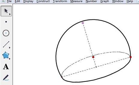 几何画板制作球冠的具体操作内容截图