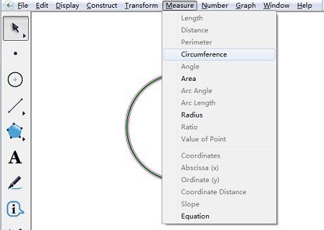 几何画板度量圆的周长的操作方法截图