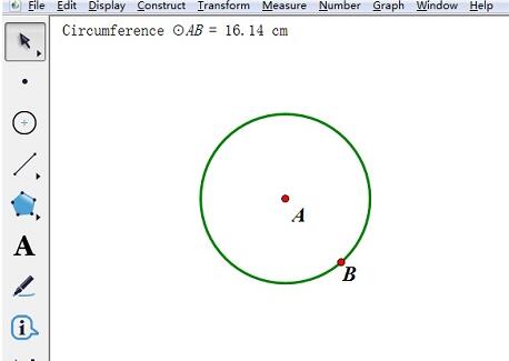 几何画板度量圆的周长的操作方法截图
