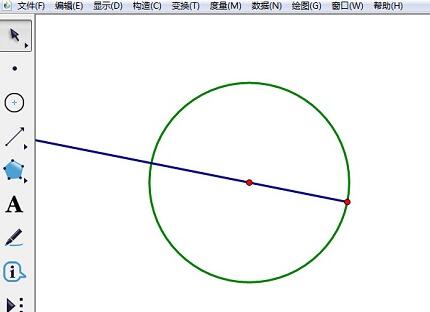 几何画板中使用圆绘制直角三角形的操作方法截图