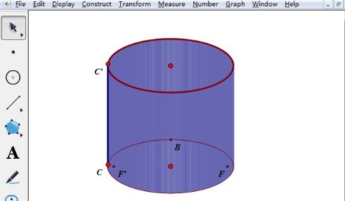 几何画板使用轨迹做圆柱的操作方法截图