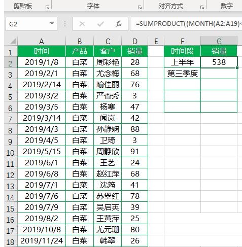 Excel怎样统计指定时间销售额 Excel统计指定时间段的销售额的操作方法截图