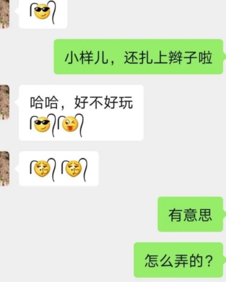 微信表情两根毛怎么添加?给微信表情包加小辫子教程分享截图