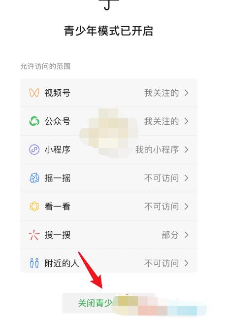 微信青少年模式怎么关闭?微信关闭青少年模式的简单教程截图