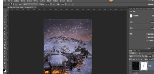 Photoshop怎么制作下雪特效？Photoshop制作下雪特效教程截图