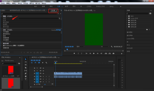 premiere怎么打开元数据窗口?premiere打开元数据窗口教程截图