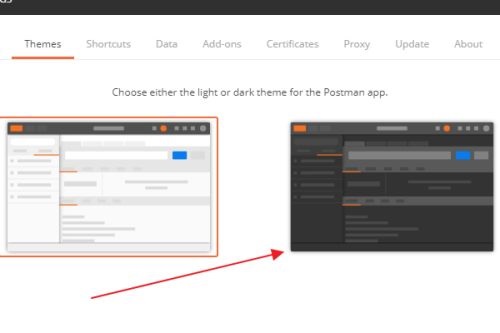 Postman黑色背景如何设置？Postman黑色背景设置教程截图