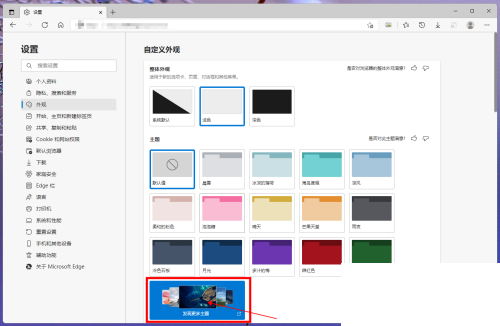 microsoft edge怎么获得更多主题?microsoft edge获得更多主题教程截图