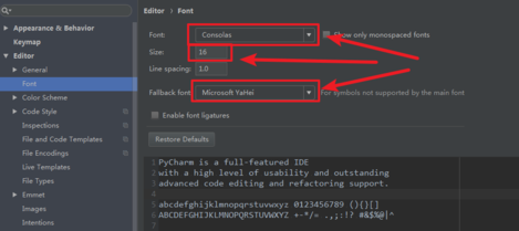 pycharm怎么更改字体？pycharm更改字体的方法截图