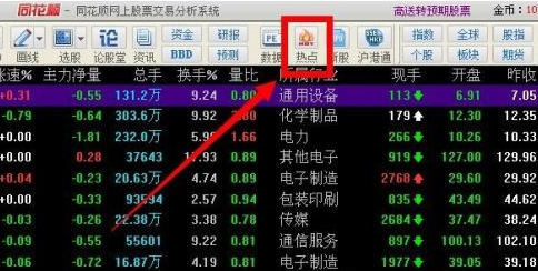 同花顺客户端怎么查找热点龙头股？同花顺客户端查找热点龙头股的方法截图